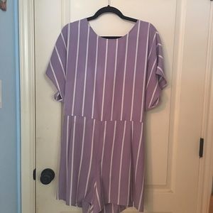 Forever 21 PLUS Lavender romper with open back